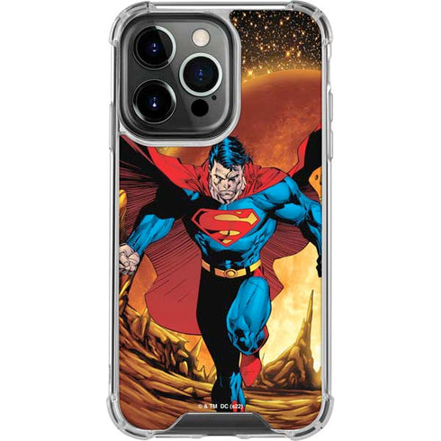 DC Comics Superman Action Pose Art By Jim Lee iPhone 16 Pro Clear Case